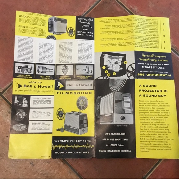Bell and Howell Filmsound 302 16mm sound projector MANUAL/PAMPHLET - Picture 3 of 3